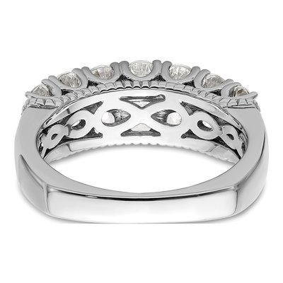 14K White Gold 1 5/8 ct tw Lab-Grown Diamond Double Row Ring – view 5