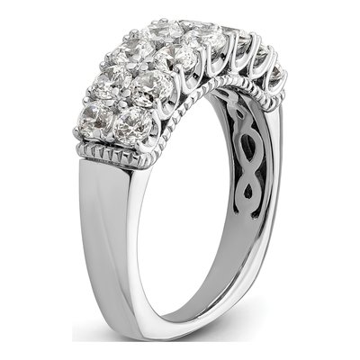 14K White Gold 1 5/8 ct tw Lab-Grown Diamond Double Row Ring – view 6