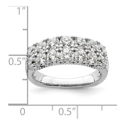 14K White Gold 1 5/8 ct tw Lab-Grown Diamond Double Row Ring – view 7