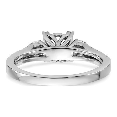 14K White Gold Lab-Grown Diamond Oval Engagement Ring Semi-Mount – view 6