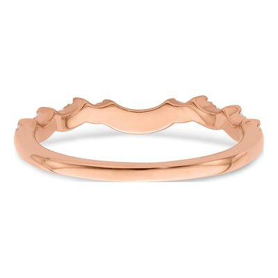 14K Rose Gold 1/4 ct tw Diamond Contoured Wedding Band – view 5
