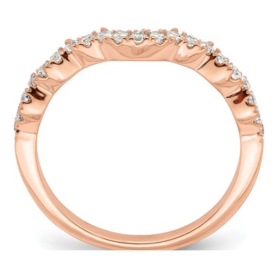 14K Rose Gold 1/5 ct tw Lab-Grown Diamond Wedding Band – view 3