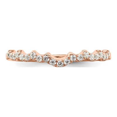 14K Rose Gold 1/5 ct tw Lab-Grown Diamond Wedding Band – view 5
