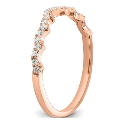 14K Rose Gold 1/5 ct tw Lab-Grown Diamond Wedding Band – view 7
