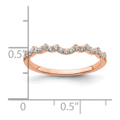 14K Rose Gold 1/5 ct tw Lab-Grown Diamond Wedding Band – view 8