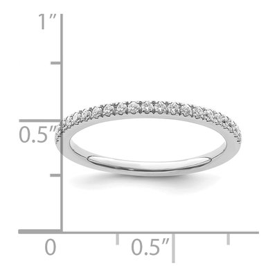 14K White Gold 1/5 ct tw Diamond Wedding Band – view 7