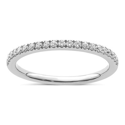 14K White Gold 1/4 ct tw Lab-Grown Diamond Wedding Band