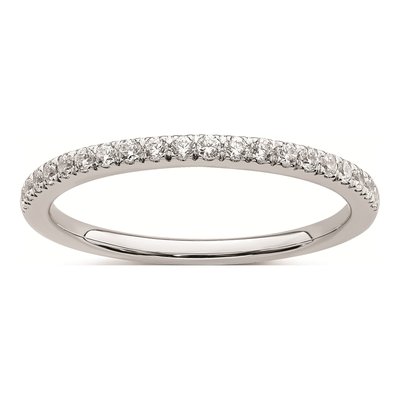14K White Gold 1/4 ct tw Diamond Wedding Band