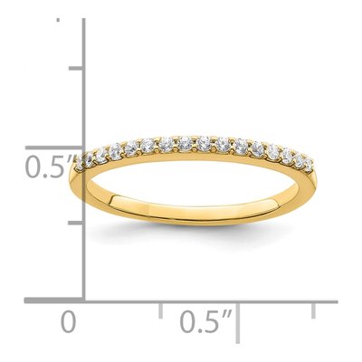 14K Yellow Gold 1/6 ct tw Diamond Wedding Band – view 7