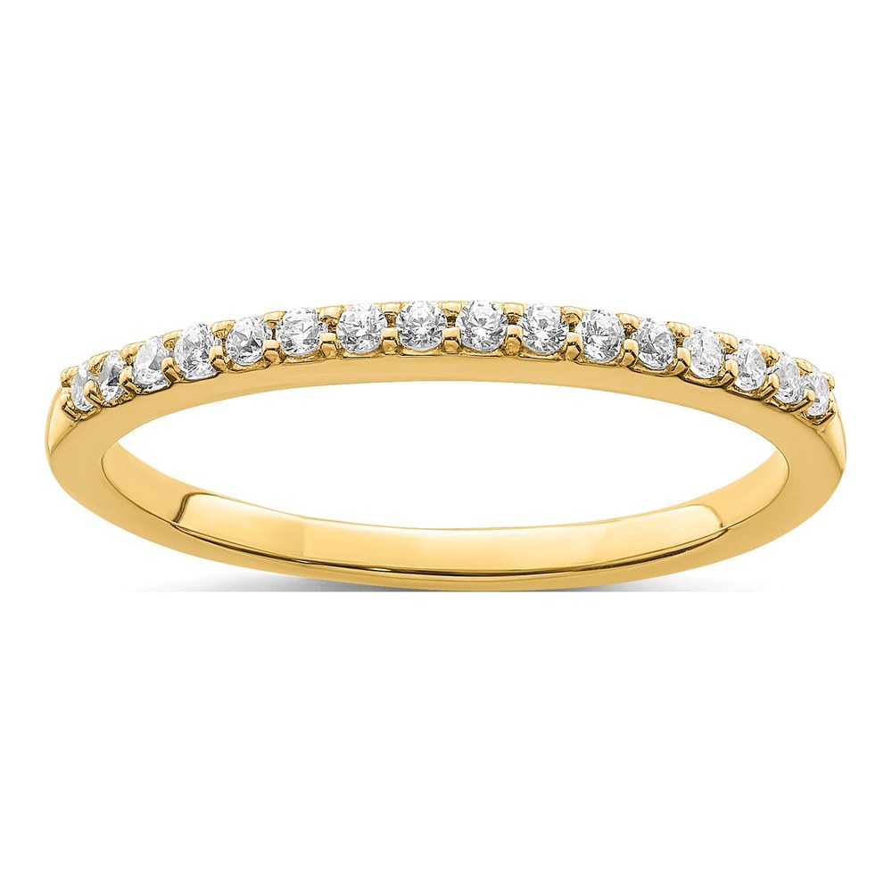 14K Yellow Gold 1/6 ct tw Diamond Wedding Band