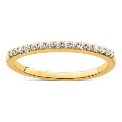 14K Yellow Gold 1/6 ct tw Diamond Wedding Band