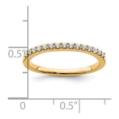 14K Yellow Gold 1/5 ct tw Diamond Wedding Band – view 7