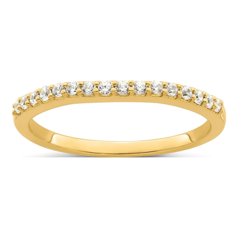 14K Yellow Gold 1/5 ct tw Lab-Grown Diamond Wedding Band
