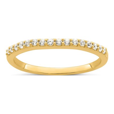 14K Yellow Gold 1/5 ct tw Lab-Grown Diamond Wedding Band