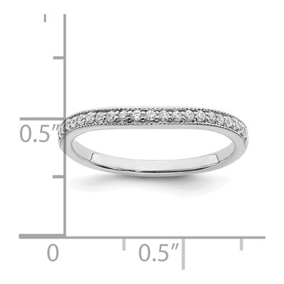 14K White Gold 1/7 ct tw Diamond Wedding Band – view 5