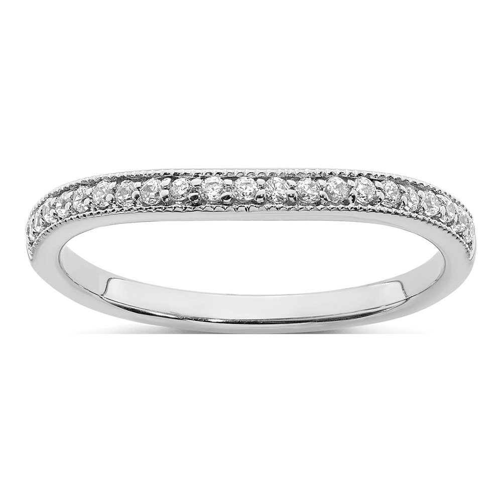 14K White Gold 1/7 ct tw Diamond Wedding Band