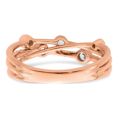 14K Rose Gold 1/4 ct tw Lab-Grown Diamond Criss Cross Ring – view 5