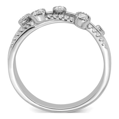 14K White Gold 1/4 ct tw Lab-Grown Diamond Criss Cross Ring – view 2