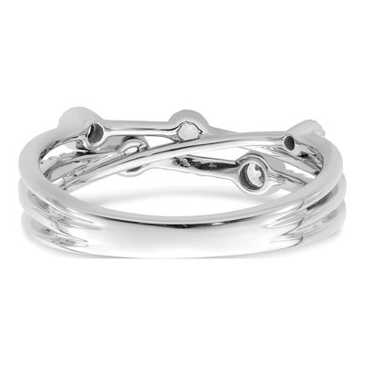 14K White Gold 1/4 ct tw Lab-Grown Diamond Criss Cross Ring – view 6