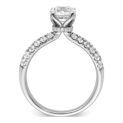 14K White Gold Lab Grown Diamond Semi Mount Ring – view 3