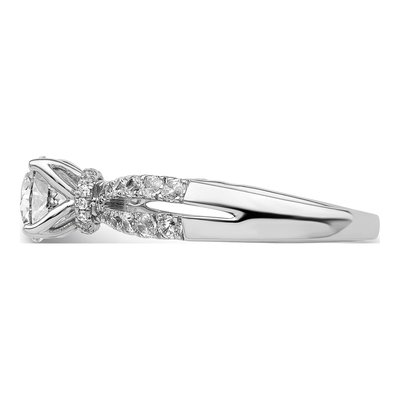 14K White Gold Lab Grown Diamond Semi Mount Ring – view 4