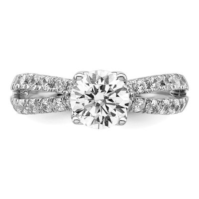 14K White Gold Lab Grown Diamond Semi Mount Ring – view 5