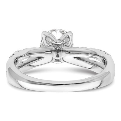 14K White Gold Lab Grown Diamond Semi Mount Ring – view 6