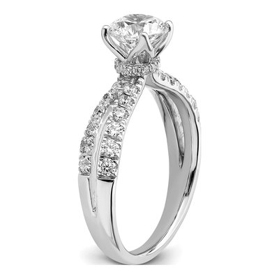14K White Gold Lab Grown Diamond Semi Mount Ring – view 7