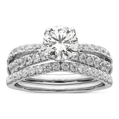14K White Gold Lab Grown Diamond Semi Mount Ring – view 8