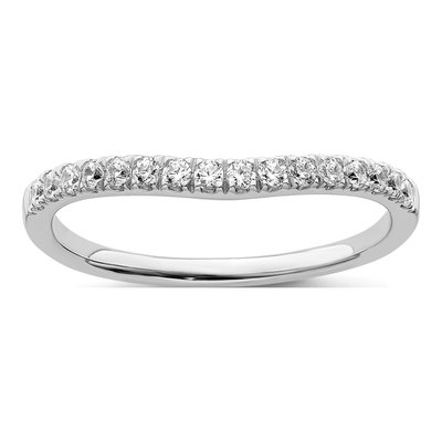 14K White Gold Lab-Grown Diamond Wedding Band Set of 2 – view 4