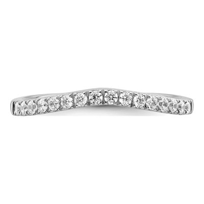 14K White Gold Lab-Grown Diamond Wedding Band Set of 2 – view 5