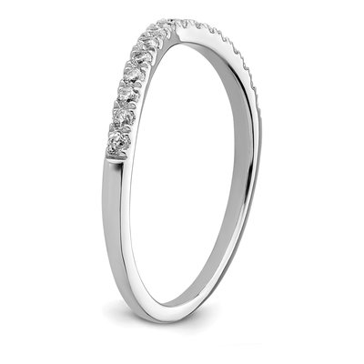 14K White Gold Lab-Grown Diamond Wedding Band Set of 2 – view 7