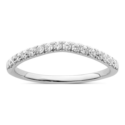 14K White Gold Lab-Grown Diamond Wedding Band Set of 2 – view 8