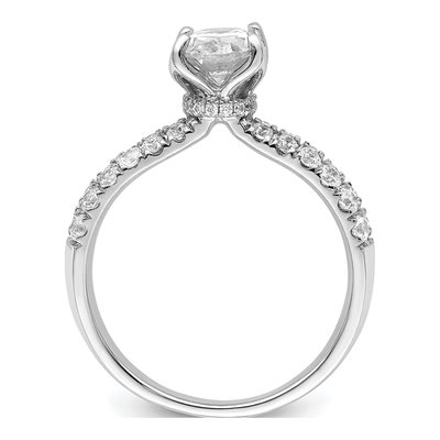 14K White Gold Lab-Grown Diamond Engagement Ring Semi-Mount – view 3