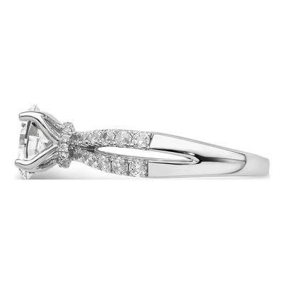 14K White Gold Lab-Grown Diamond Engagement Ring Semi-Mount – view 4