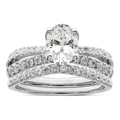14K White Gold Lab-Grown Diamond Engagement Ring Semi-Mount – view 5