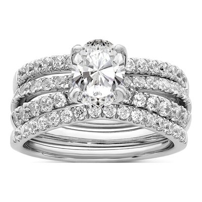 14K White Gold Lab-Grown Diamond Engagement Ring Semi-Mount – view 7