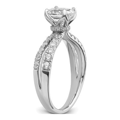 14K White Gold Lab-Grown Diamond Engagement Ring Semi-Mount – view 8