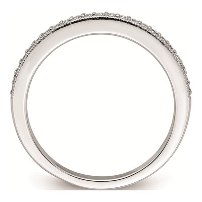 14K White Gold 1/6 ct tw Diamond Wedding Band – view 2