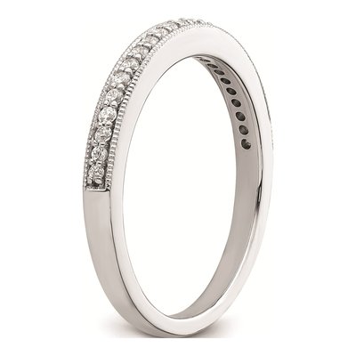 14K White Gold 1/6 ct tw Diamond Wedding Band – view 6