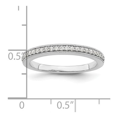 14K White Gold 1/6 ct tw Diamond Wedding Band – view 7
