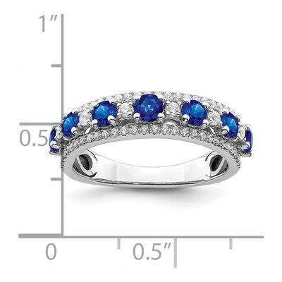 14K White Gold 3/8 ct tw Sapphire & Diamond Ring – view 3