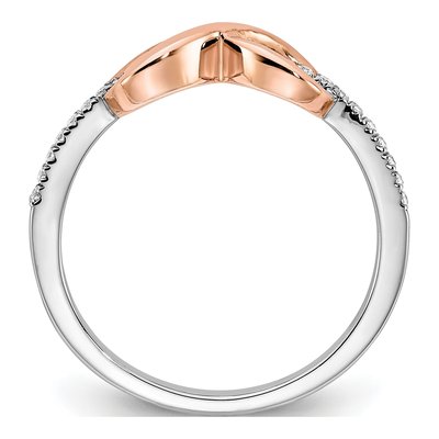 14K Two-Tone Gold 1/10 ct tw Diamond Infinity Ring – view 3