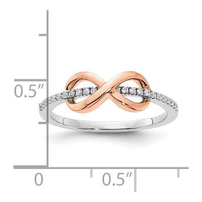 14K Two-Tone Gold 1/10 ct tw Diamond Infinity Ring – view 4