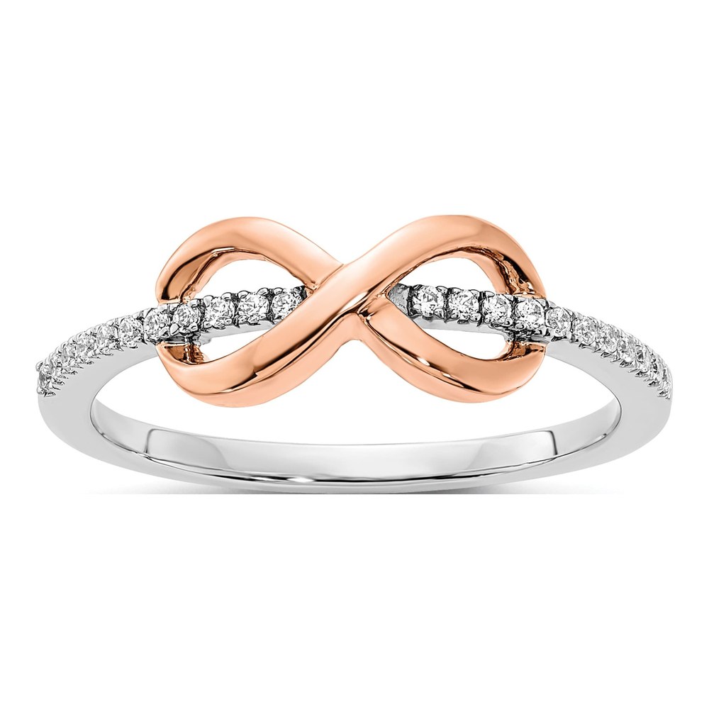 14K Two-Tone Gold 1/10 ct tw Diamond Infinity Ring
