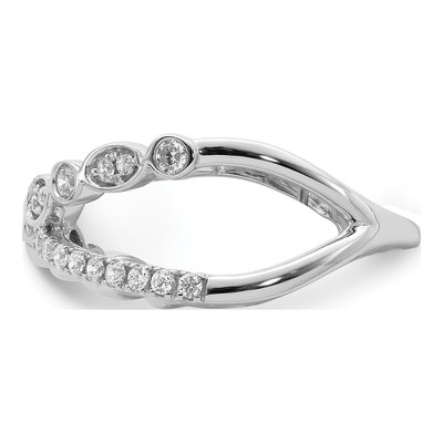 14K White Gold 1/3 ct tw Diamond Criss Cross Ring – view 4