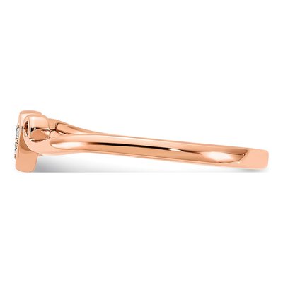 10K Rose Gold Diamond Heart Ring – view 3