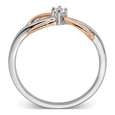 14K Two-Tone Gold 1/20 ct tw Diamond Infinity Ring – view 3