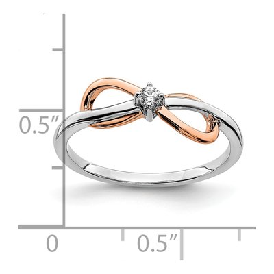 14K Two-Tone Gold 1/20 ct tw Diamond Infinity Ring – view 4