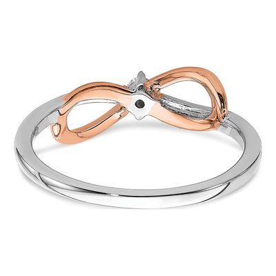 14K Two-Tone Gold 1/20 ct tw Diamond Infinity Ring – view 7